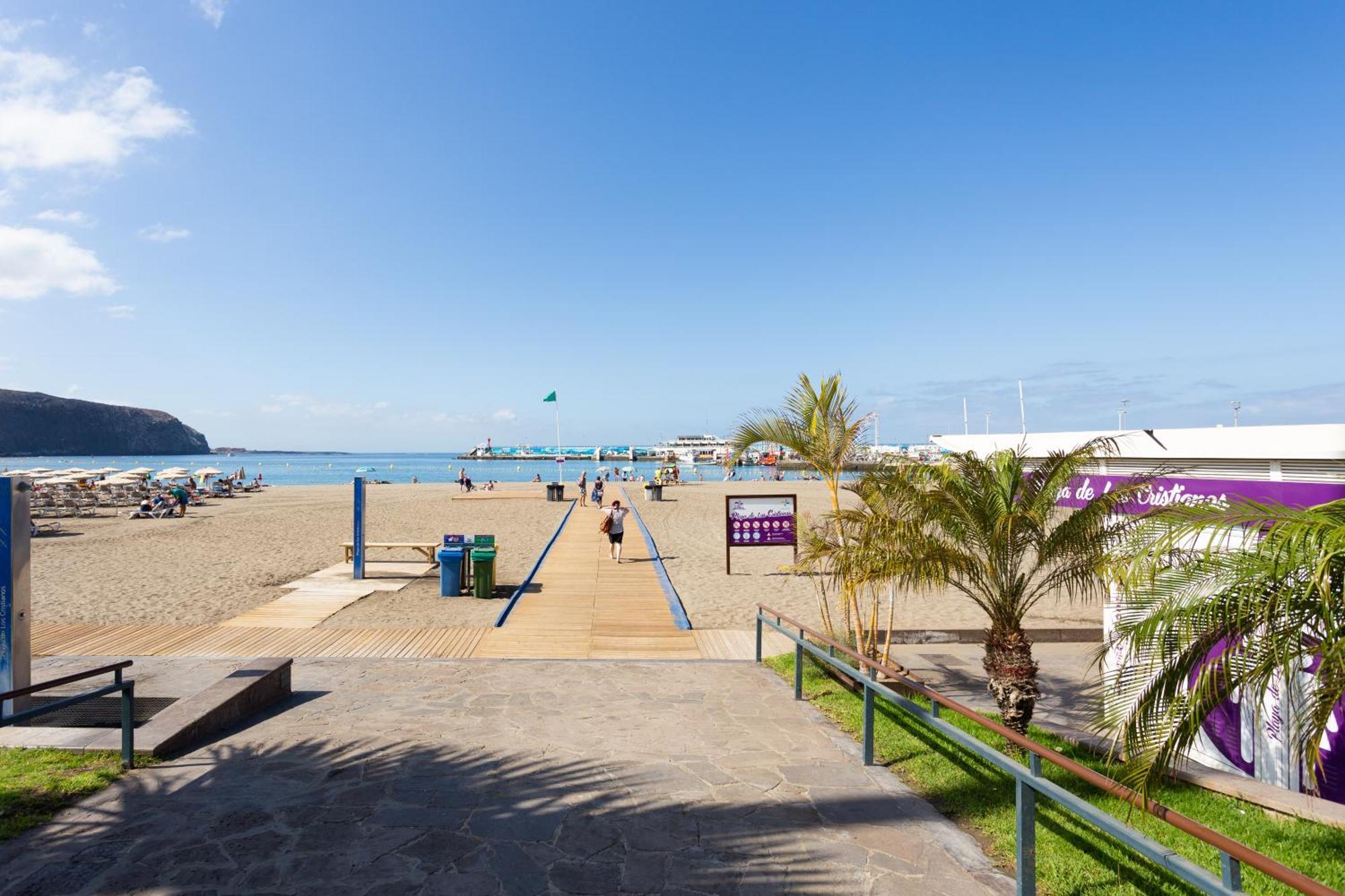 로스크리스티아노스 Classbnb - Seafront Studio With Beach View In The Center Of Los Cristianos 아파트 외부 사진